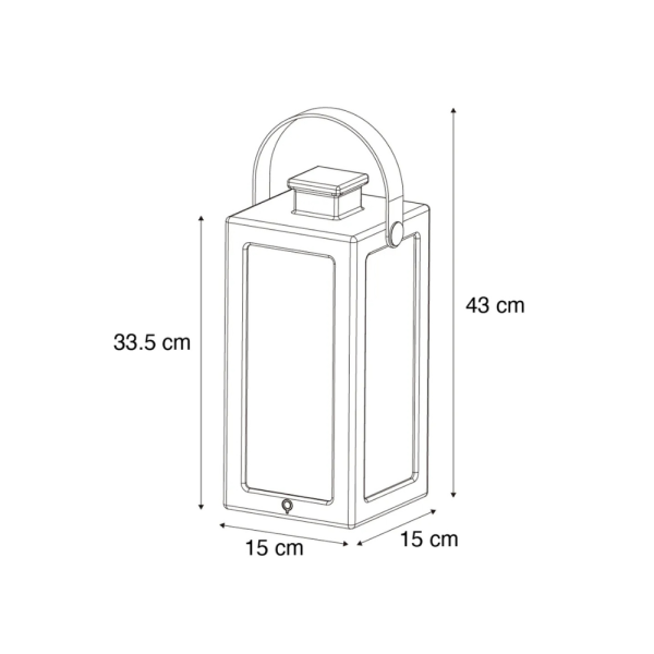 campinglamp oplaadbaar dimbaar vlameffect qazqa stard