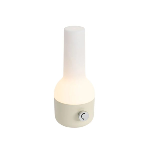 Campinglamp oplaadbaar Qazqa Haard beige